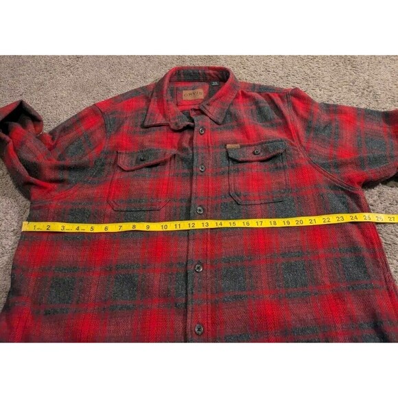 Orvis Heavyweight Flannel Red Plaid Shirt Jacket 1312517 Men's Size XL - Picture 3 of 6